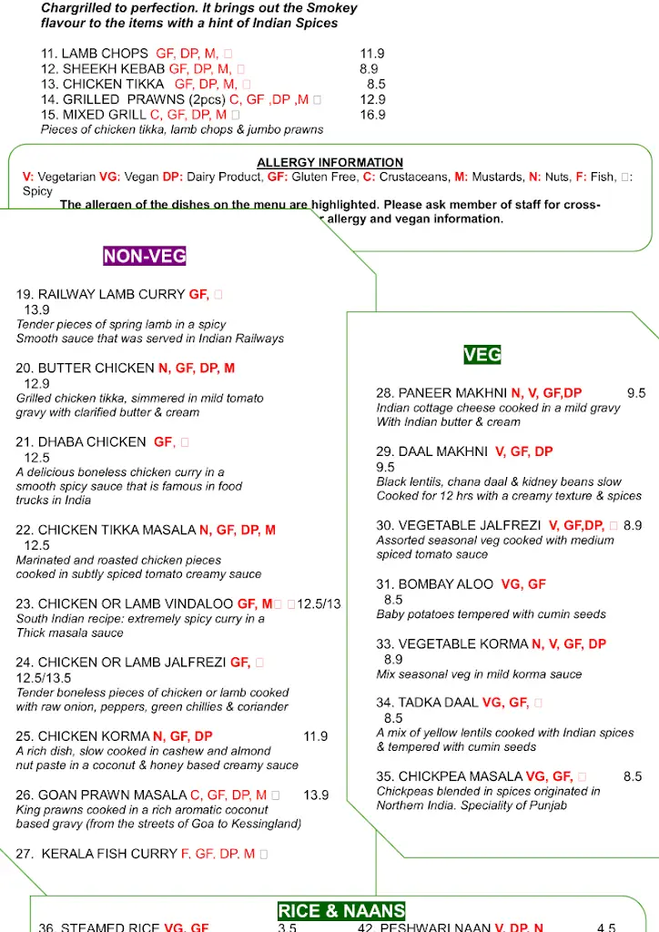 Menu_Chai Thali: Kessingland Indian Restaurant & Bar @ Livingstones_Kessingland_immagine_2