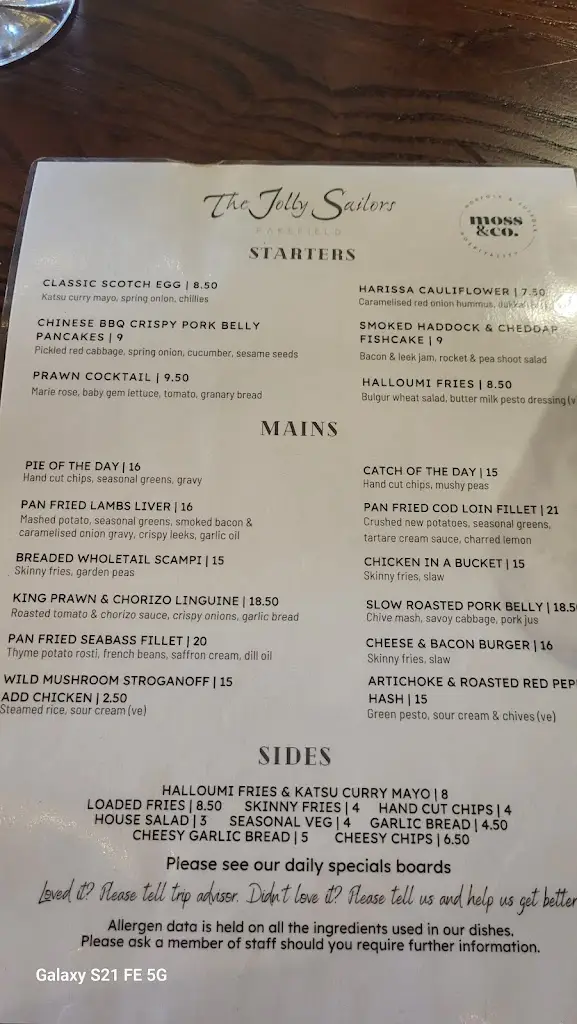 Menu_The Jolly Sailors_Kessingland_image_4