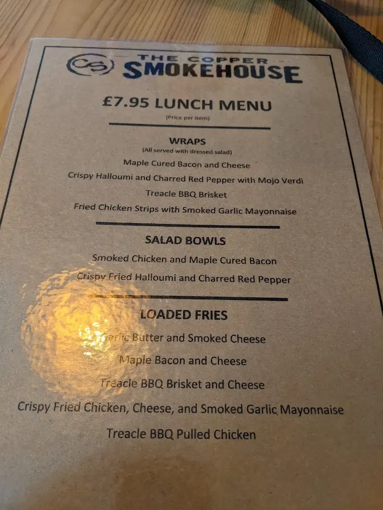 Menü_The Copper Smokehouse_Kessingland_Bild_4
