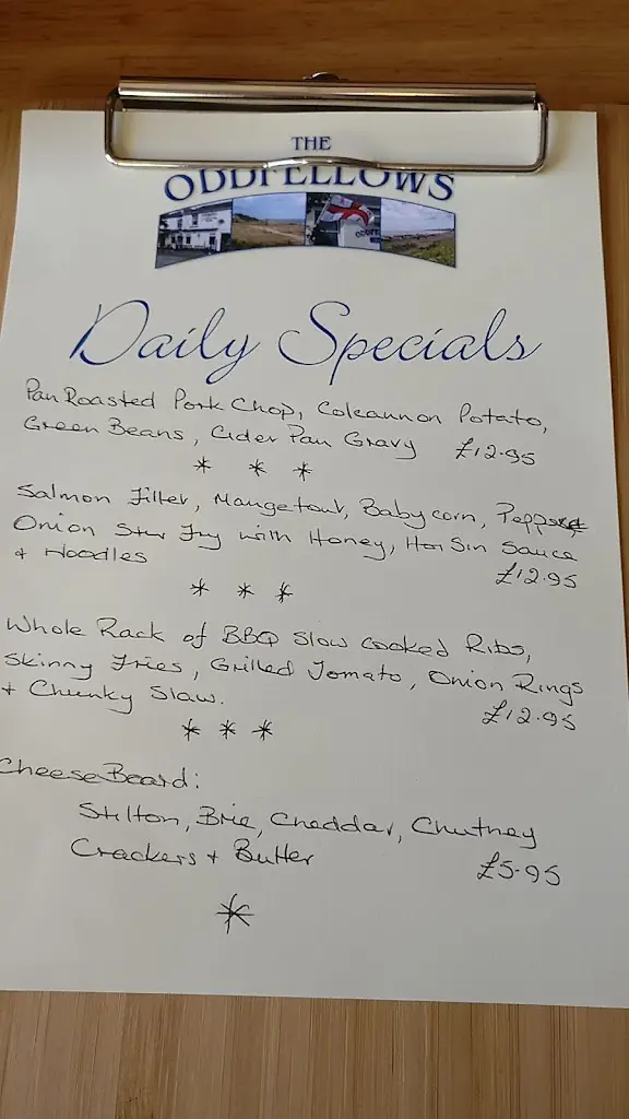 Menu_The Oddfellows Arms_Kessingland_image_1