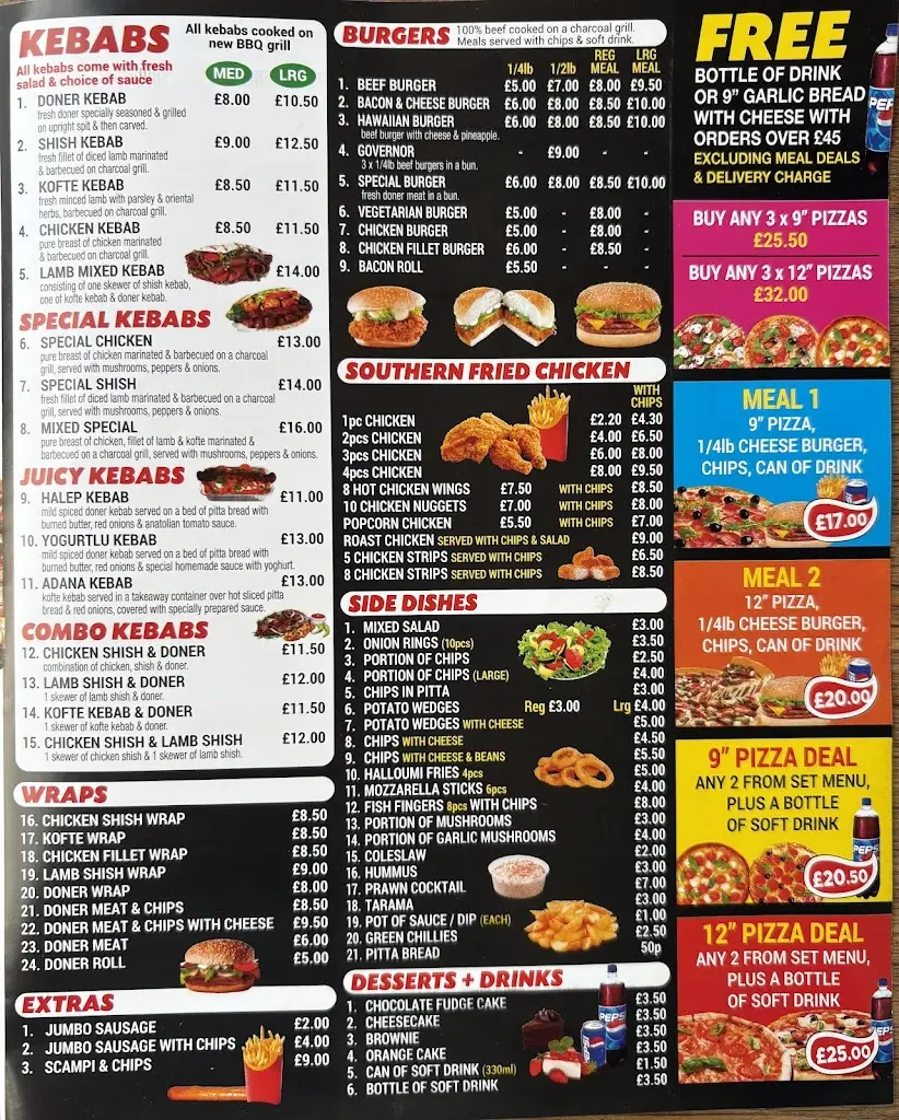 Menu_Kessingland Pizza & Kebab_Kessingland_immagine_2