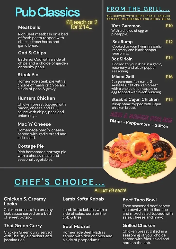 Menu_The Cavalier_Kidderminster_image_1