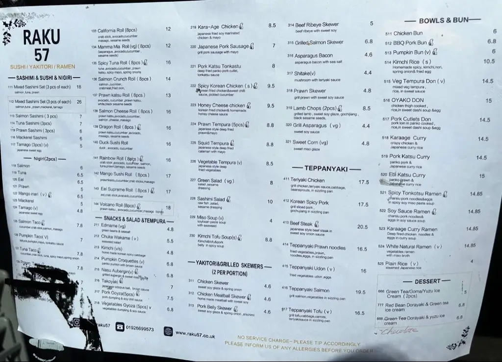 Menu_Raku57_Kenilworth_immagine_2