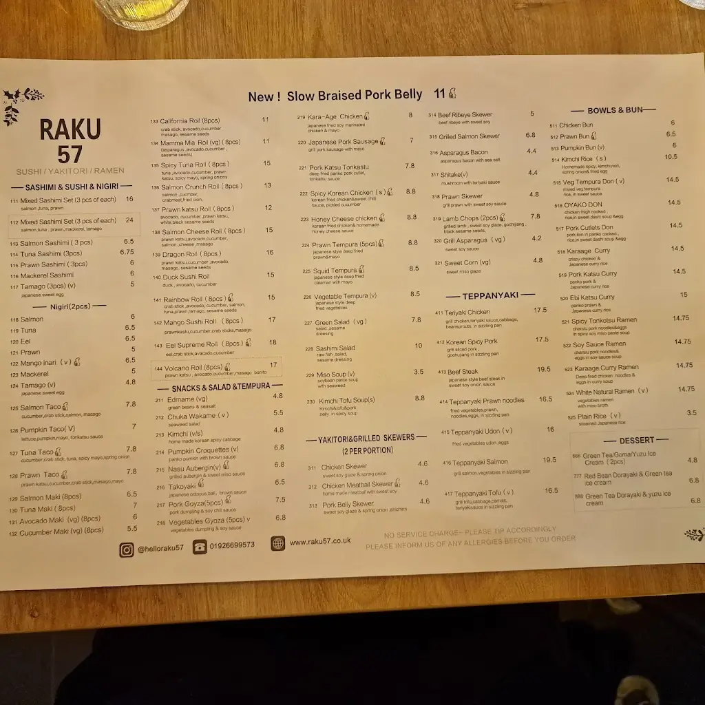 Menu_Raku57_Kenilworth_immagine_3