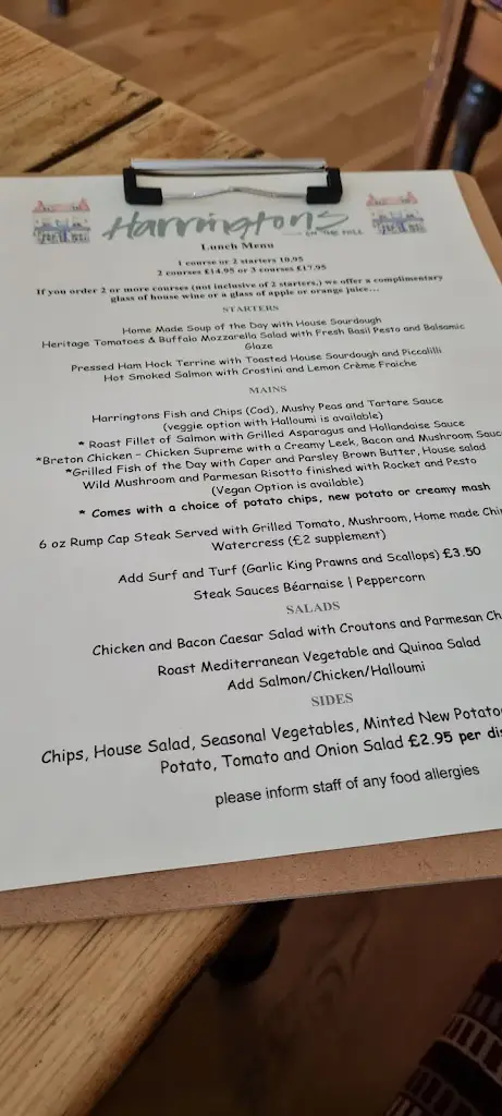 Menu_Harringtons On The Hill_Kenilworth_image_2