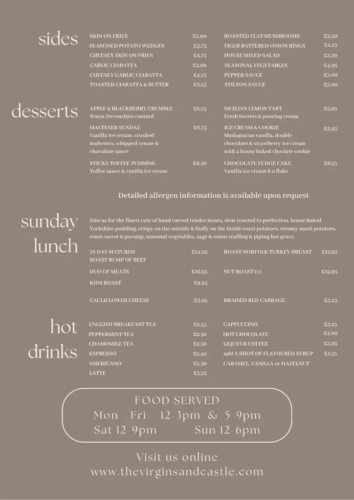 Virgins & Castle ristorante a Kenilworth