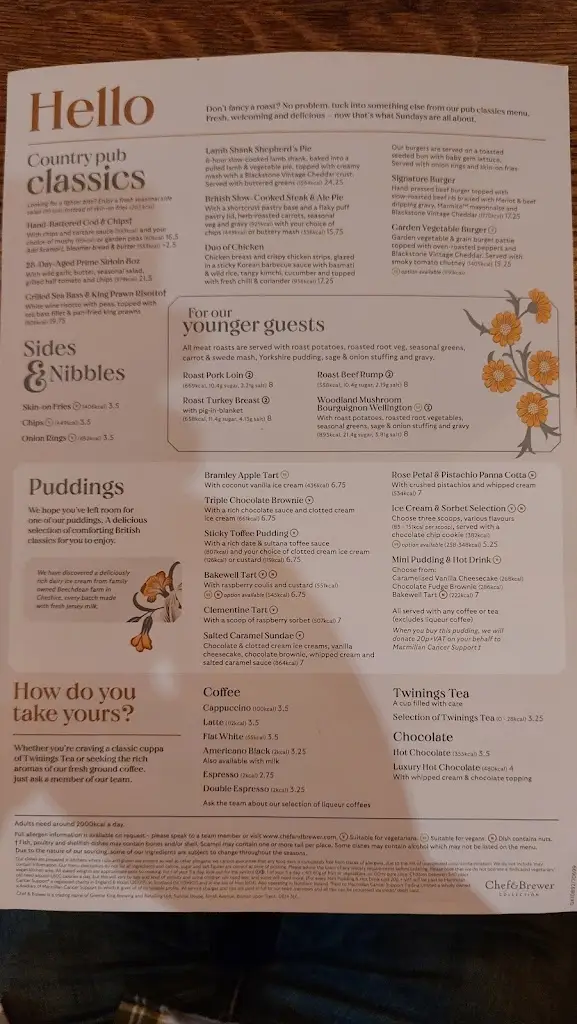 Menu_The Abbey Field_Kenilworth_immagine_1