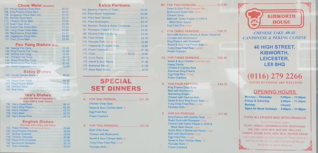 Menu_Kibworth House_Kibworth Harcourt_image_2