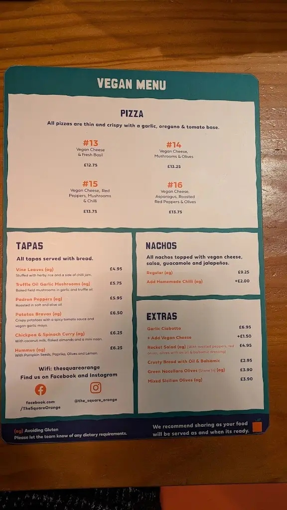 Menu_The Square Orange Café_Keswick_image_2