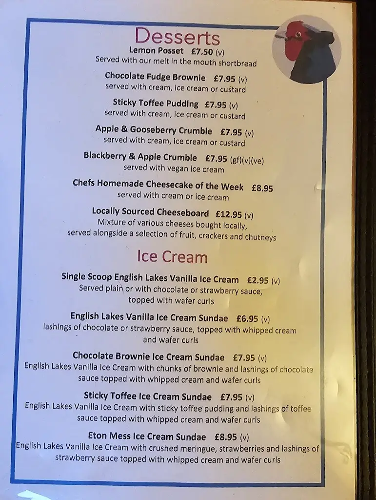 Menu_The Pheasant Inn Keswick_Keswick_image_1