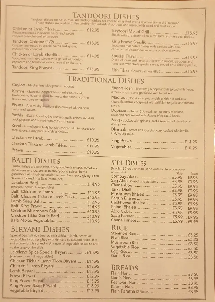 Menu_Lakeland Spice Cuisine_Keswick_immagine_3