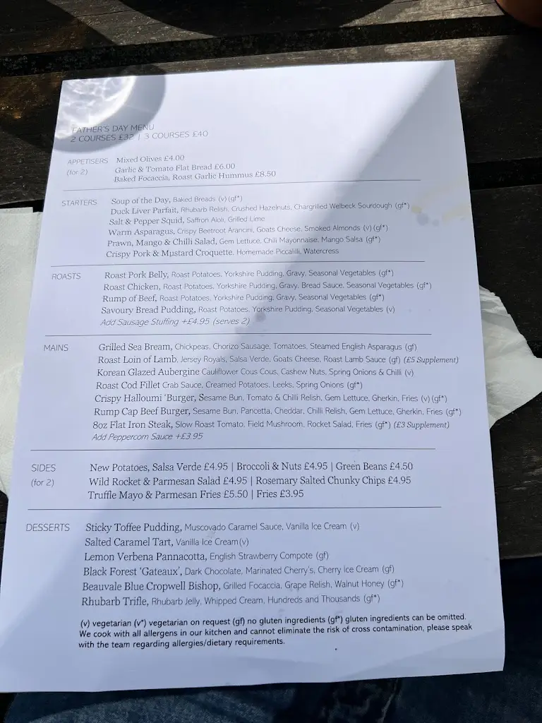 Menu_The Plough At Normanton_Keyworth_image_1