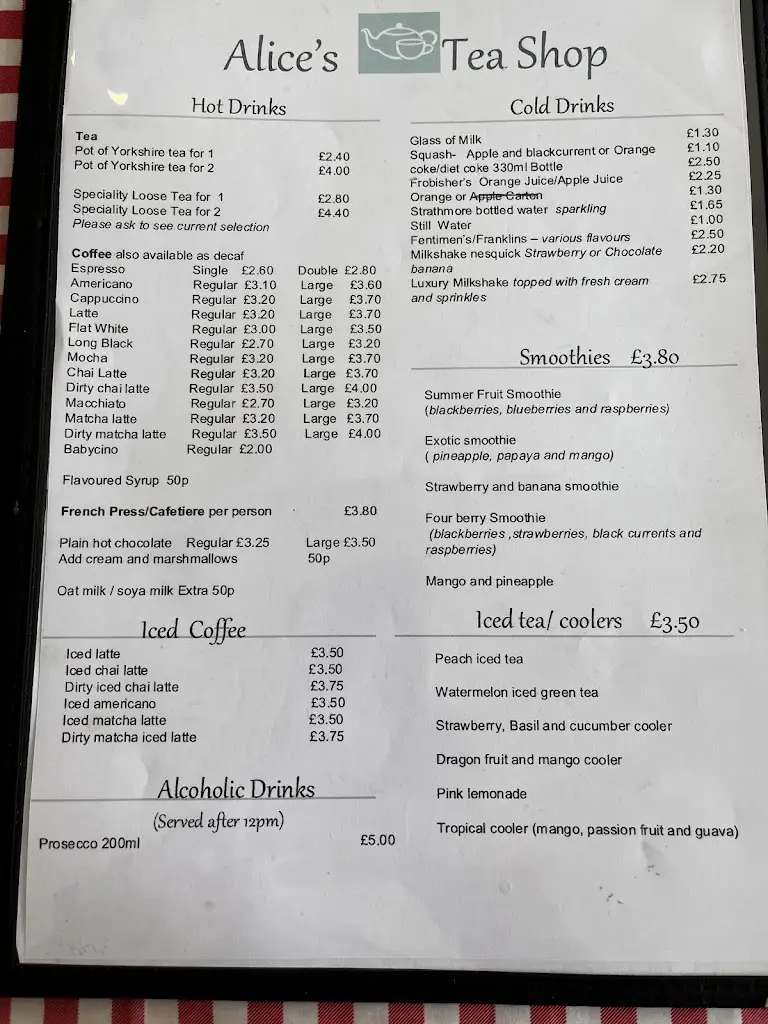 Menu_Alice's Tea Shop_Keyworth_image_1