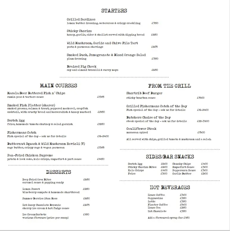 Menu_The New Sun Inn_Kimbolton_image_1