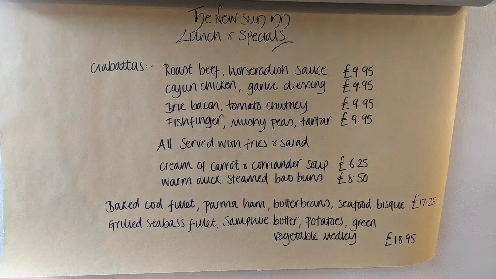 Menu_The New Sun Inn_Kimbolton_image_3