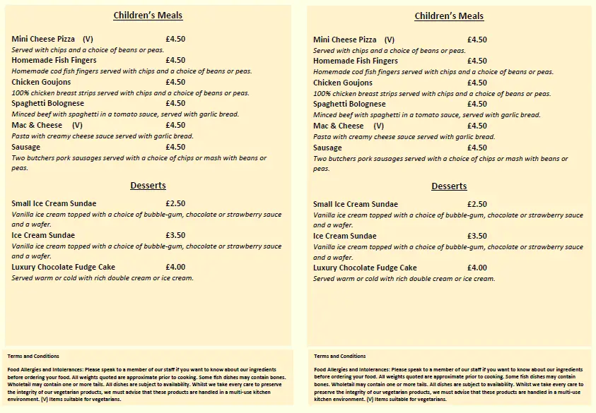 Menu_The Crown, Killamarsh, Sheffield, S21 1AB_Killamarsh_image_1
