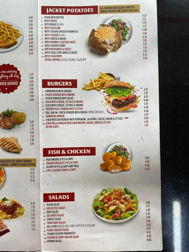 Menu_Cafe de Bella_Killamarsh_image_1