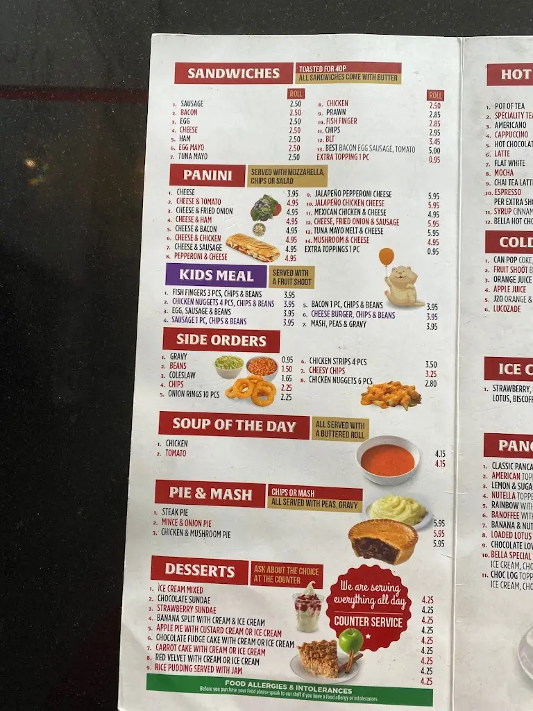 Menu_Cafe de Bella_Killamarsh_image_3