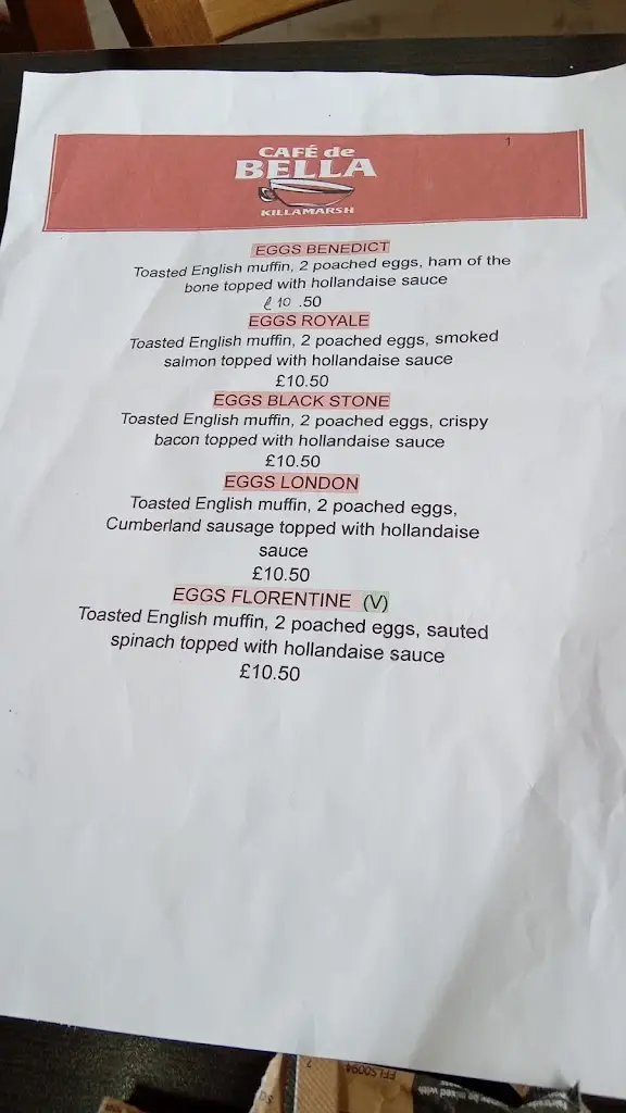 Menu_Cafe de Bella_Killamarsh_image_4