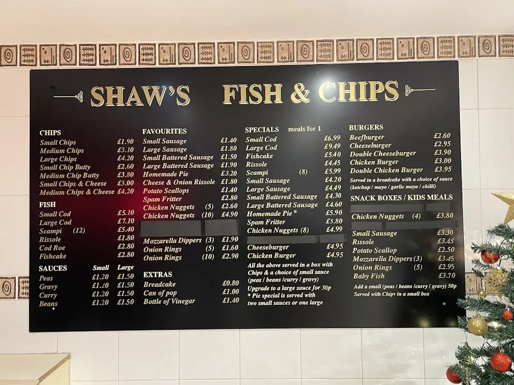 Menu_Shaw’s Fish & Chips_Killamarsh_image_3