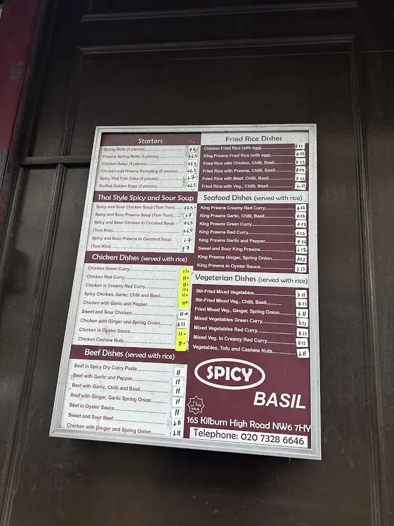 Menu_Spicy Basil_Kilburn_image_4