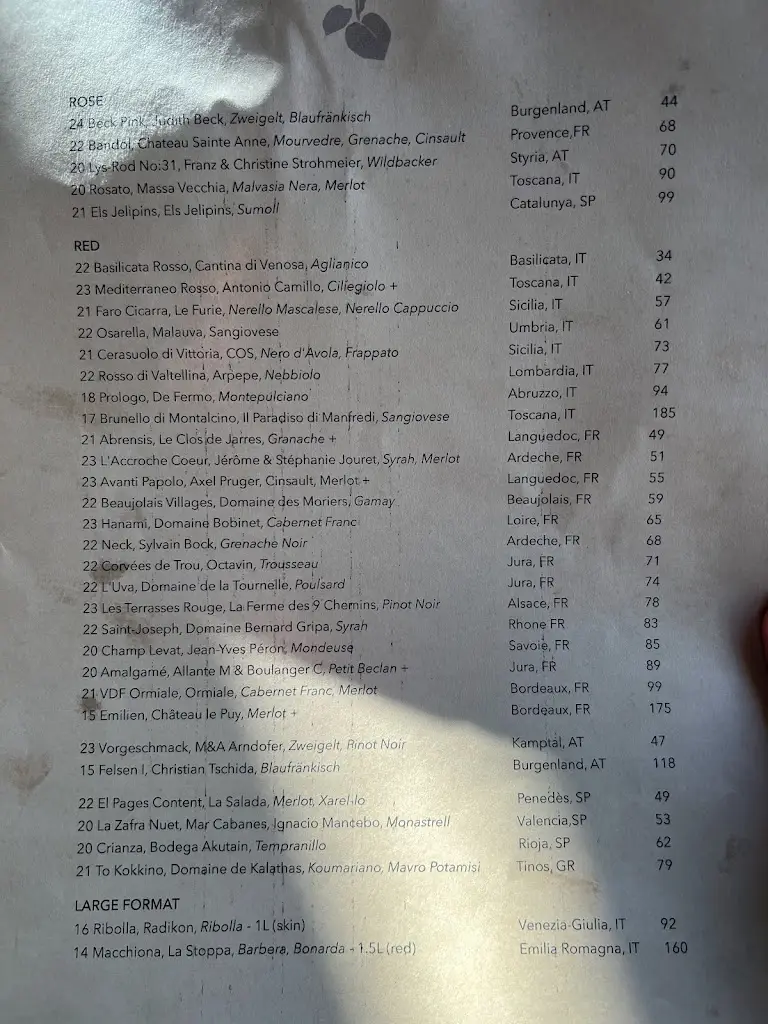 Menu_Carmel Queen's Park_Kilburn_image_1