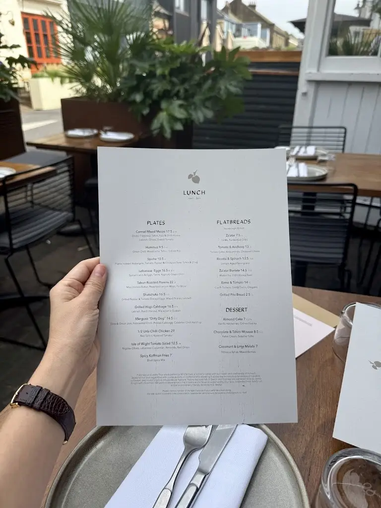 Menu_Carmel Queen's Park_Kilburn_image_3