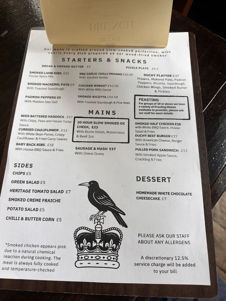 Menu_The Duchy Arms_Kennington_image_2