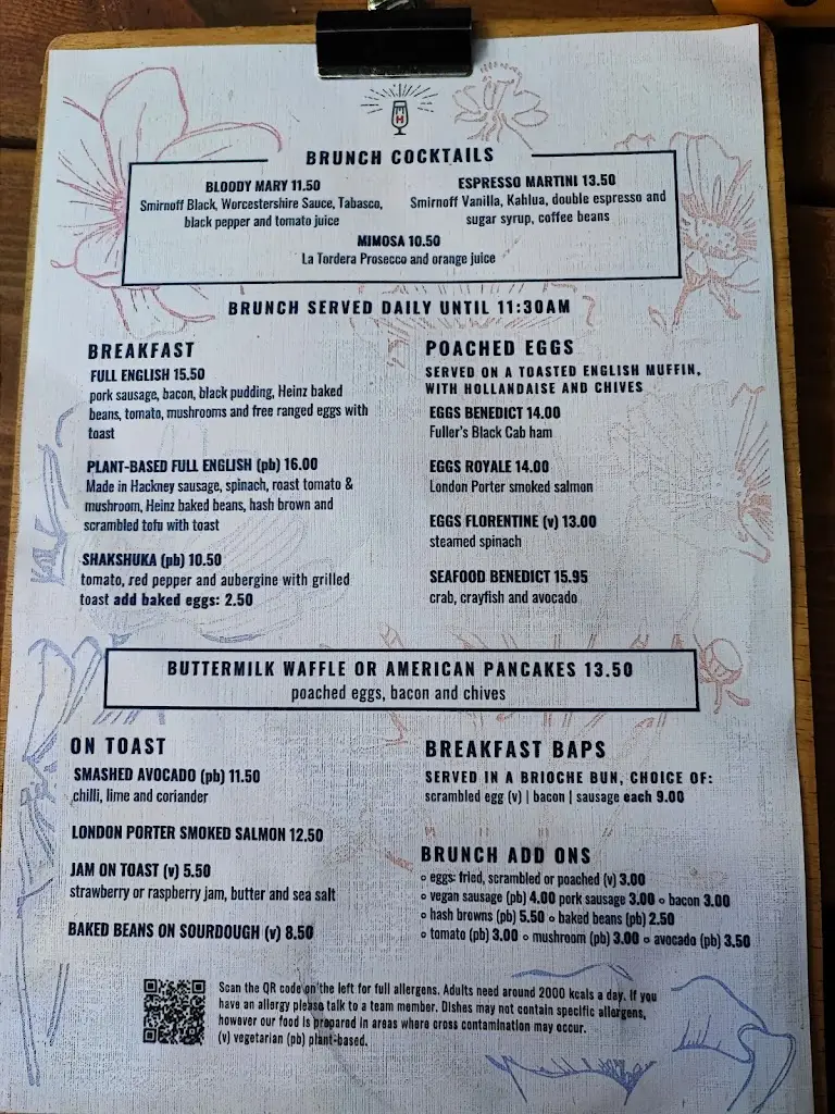 Menu_The Hercules, Lambeth_Kennington_image_1