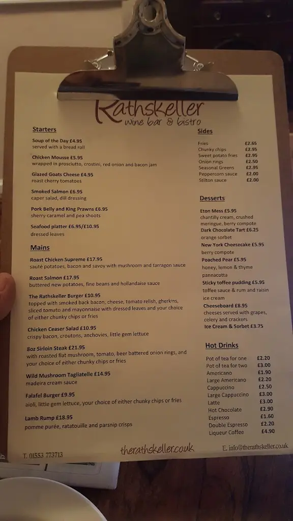 Menu_The Rathskeller_King's Lynn_image_3