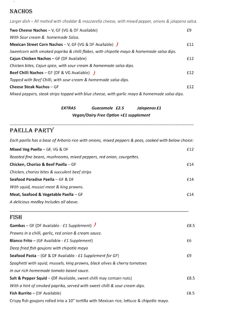 Menu_Pedro's Casa_Kendal_image_4