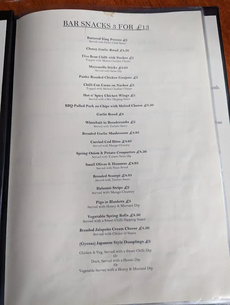 Menu_The Foresters Arms, Bagshot_Bagshot_image_1