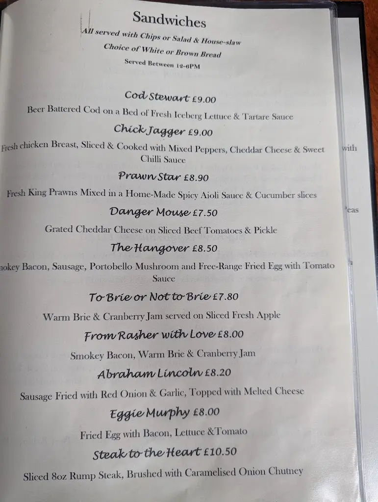 Menu_The Foresters Arms, Bagshot_Bagshot_image_3