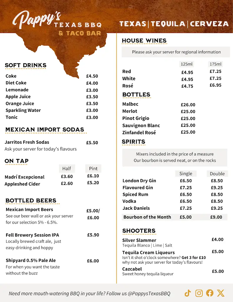 Menu_Pappy's Texas BBQ Kendal, Cumbria_Kendal_image_4