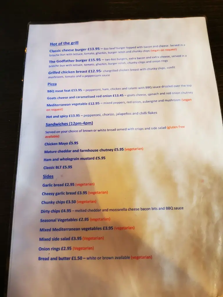 Menu_The Duke of Cumberland_Kendal_image_2