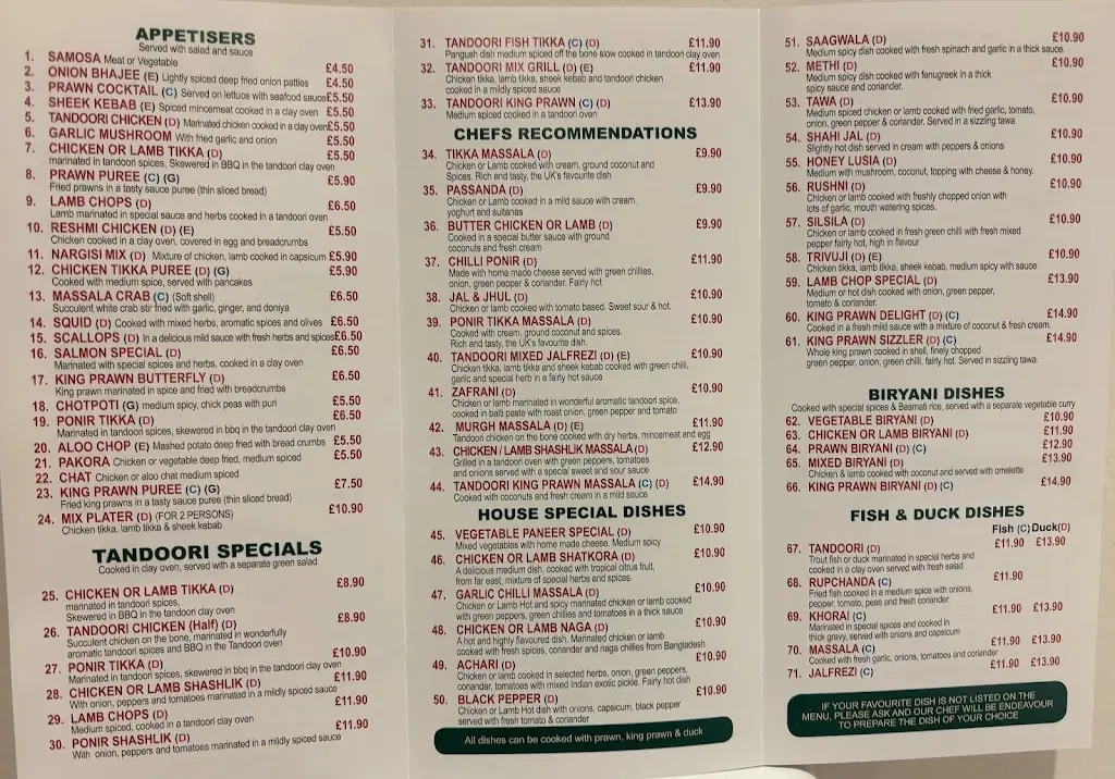 Menu_Kings Langley Tandoori_Kings Langley_image_1