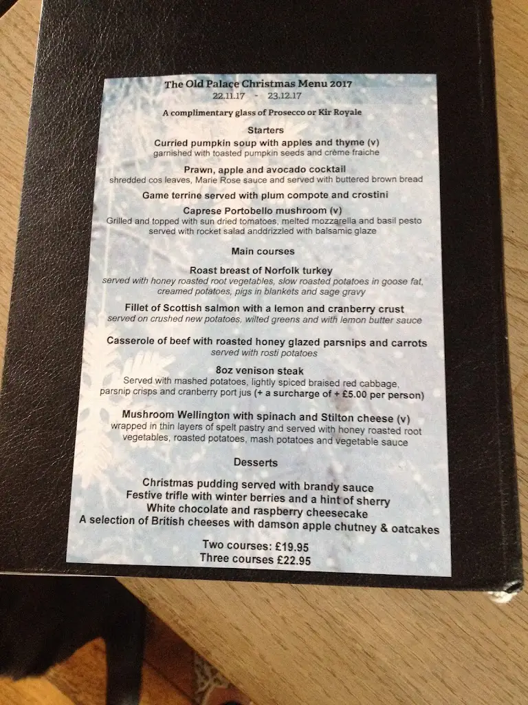 Menu_The Old Palace_Kings Langley_immagine_2