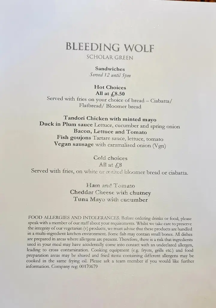Menu_Bleeding Wolf, Scholar Green_Kidsgrove_image_3