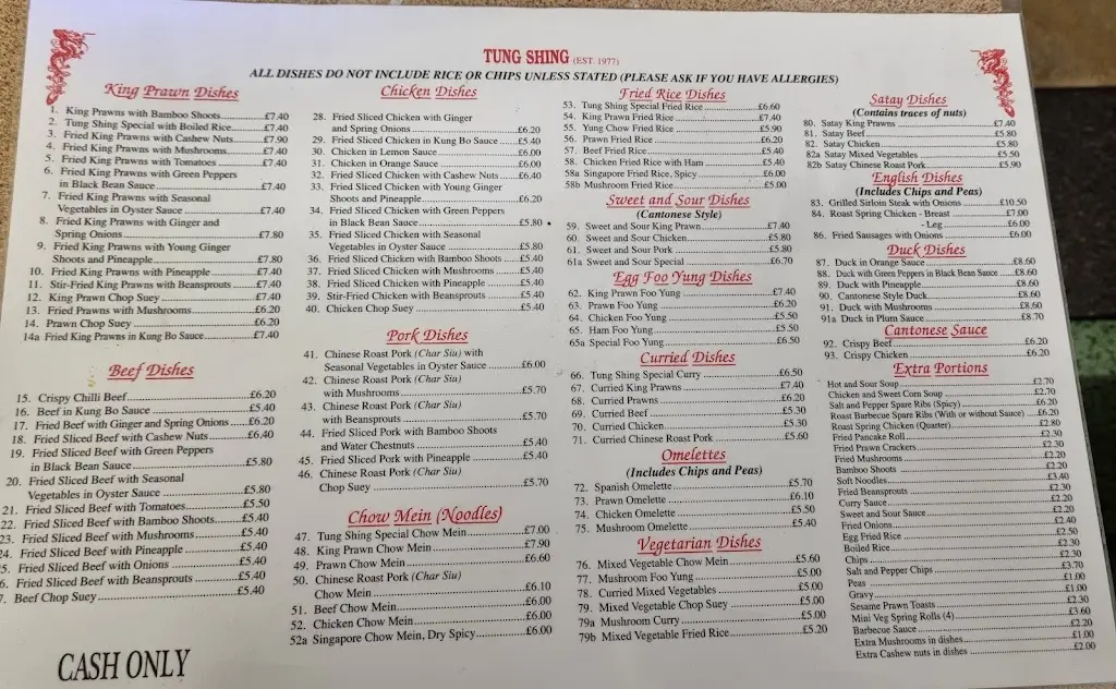 Menü_Tung Shing_Kidsgrove_Bild_1