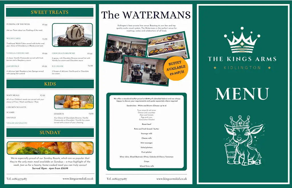 Menu_The Kings Arms_Kidlington_image_3