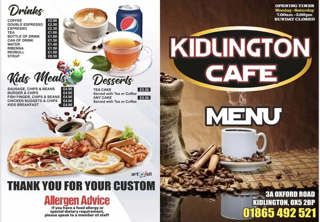 Menu_Kidlington Cafe_Kidlington_image_4