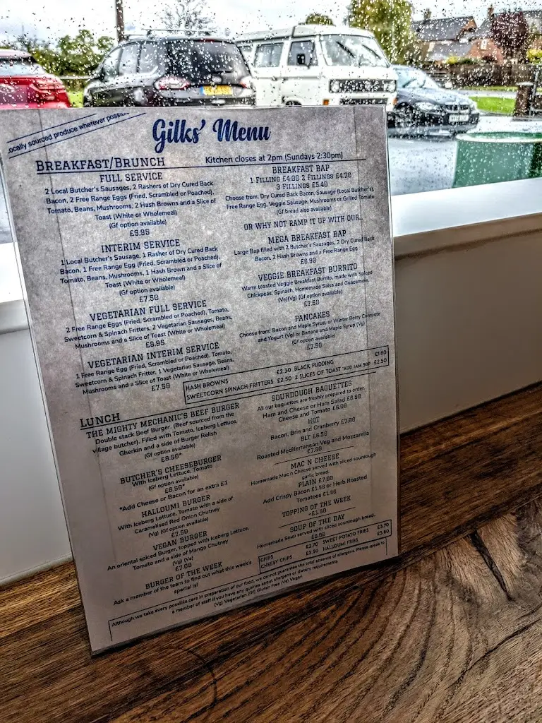 Menu_Gilks' Garage Café_Kineton_image_3