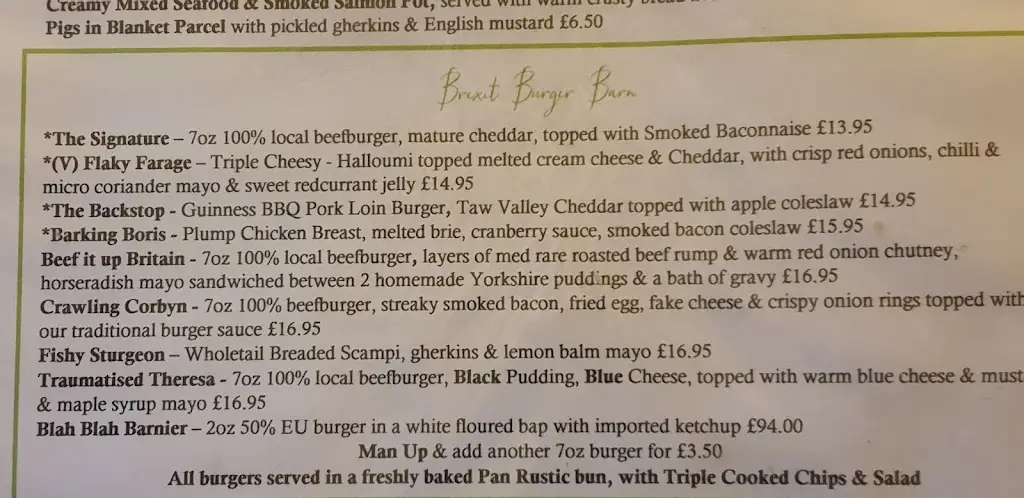 Menu_The Halfway at Kineton_Kineton_image_4