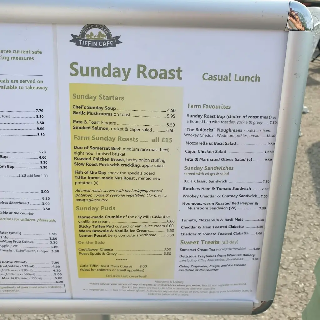 Menü_Tiffin Cafe at Bullock Farm_Kingston Seymour_Bild_3