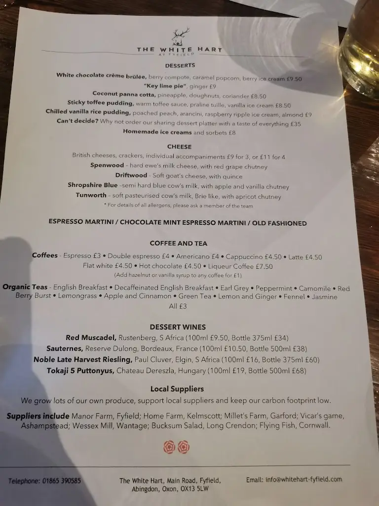 Menu_The White Hart at Fyfield_Kingston Bagpuize_image_2