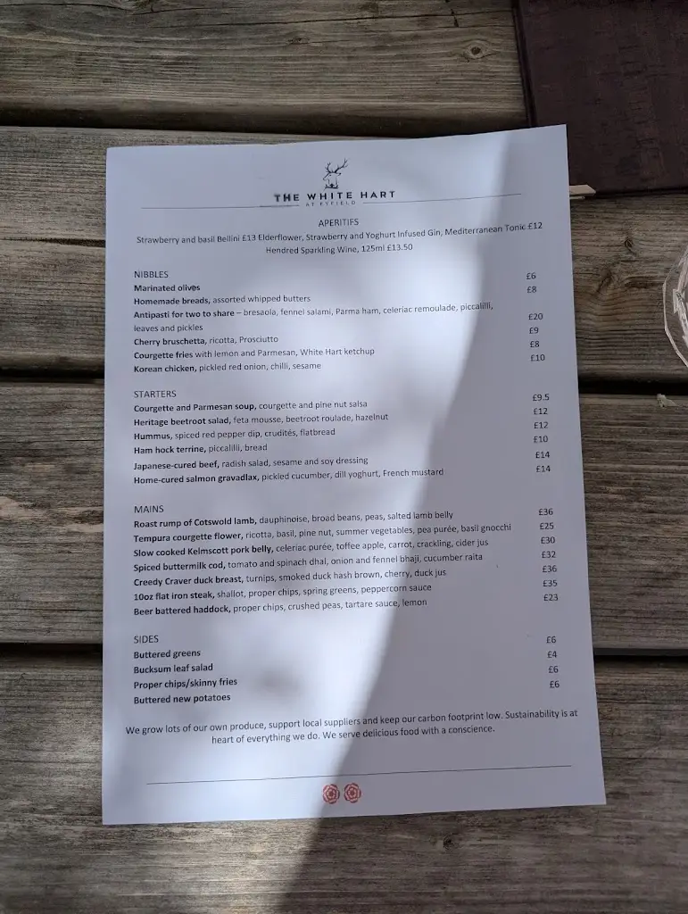 Menu_The White Hart at Fyfield_Kingston Bagpuize_image_3