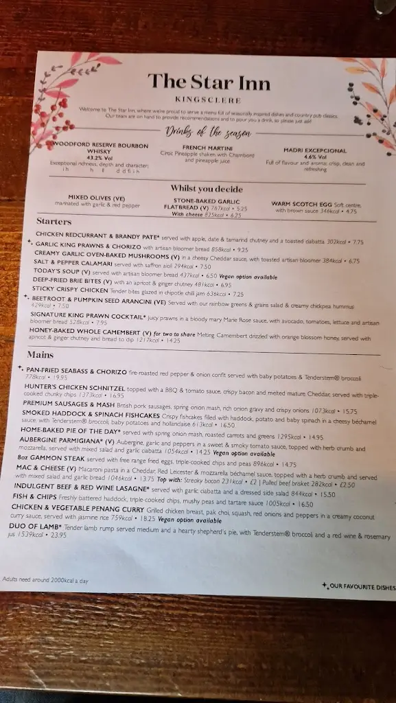 Menu_The Star Inn_Kingsclere_image_3