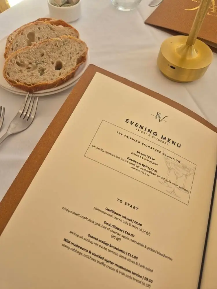 Menu_The Fairview Restaurant & Bar_Kingsclere_image_1