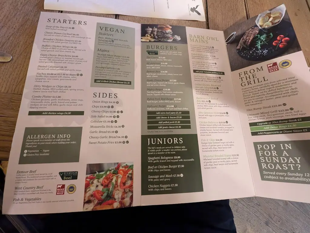 Menu_The Barn Owl_Kingskerswell_image_4