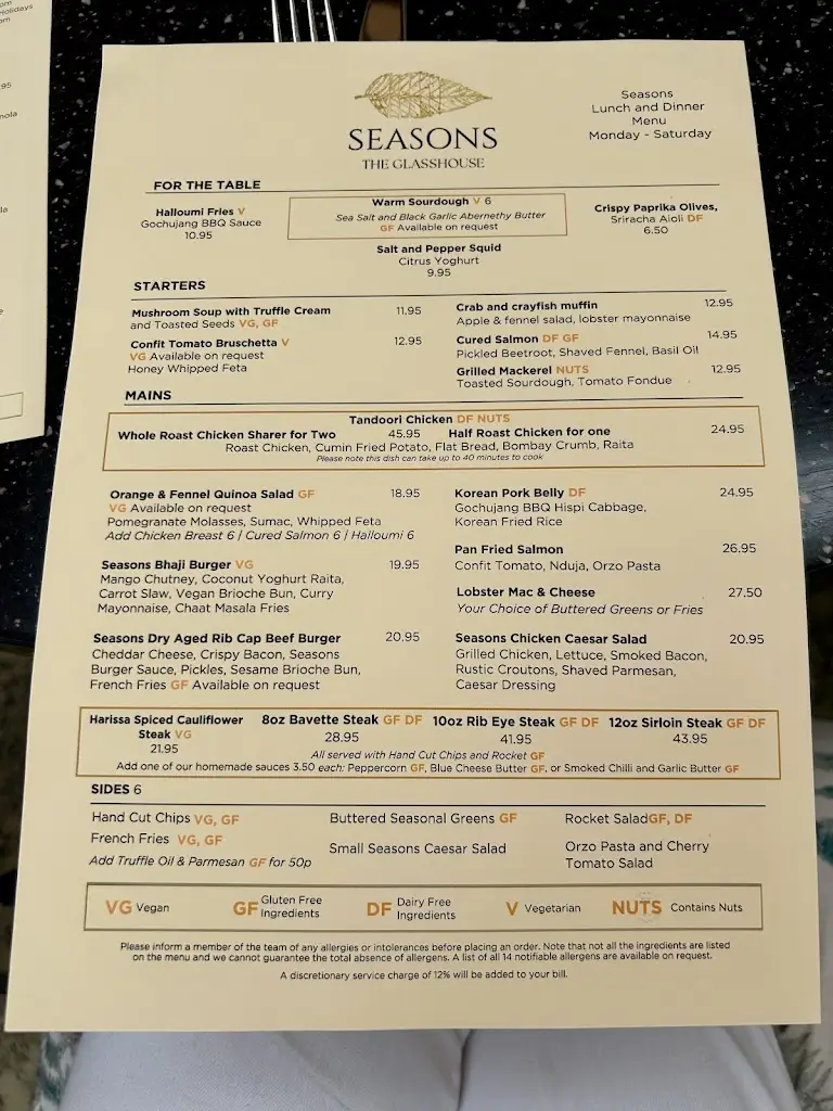 Menu_The Glasshouse by Seasons_Bagshot_image_1